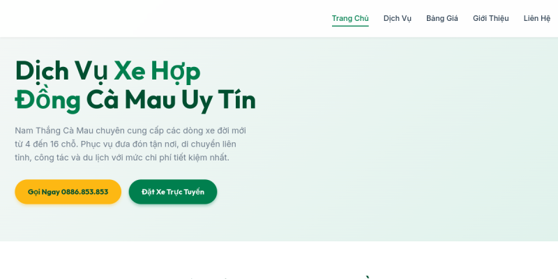 Bản xem trước website Xe Năm Thắng